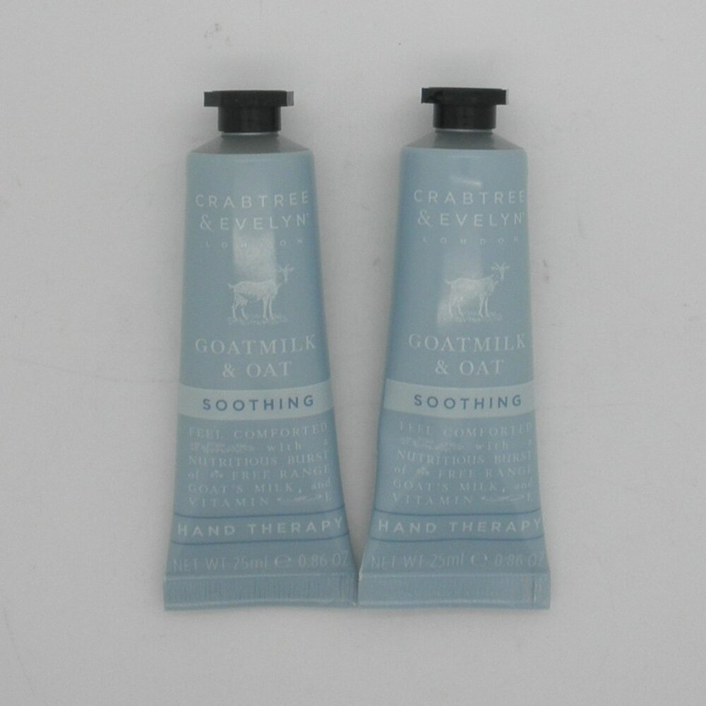 Vintage CRABTREE & EVELYN Goatmilk & Oat Soothing Hand Cream 0.86 oz LOT OF 2